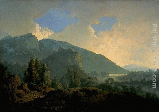 Joseph Wright of Derby An Italian Landscape with Mountains and a River